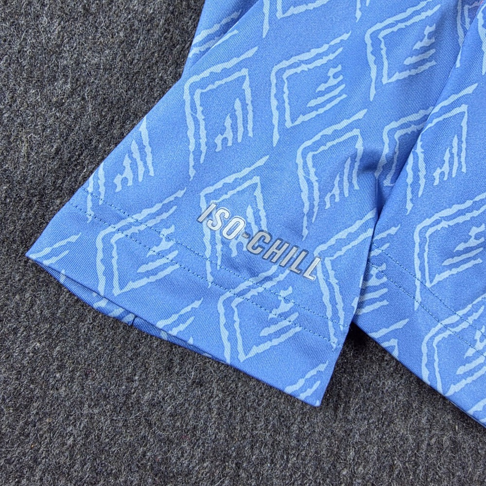 Under Armour Quarter Zip Pullover Mens Large Blue Geometric Iso-Chill 1253195 - Picture 3 of 12